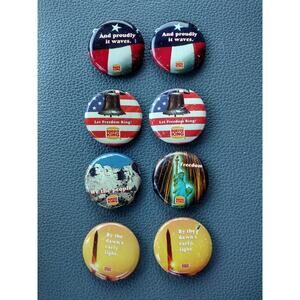 Vintage Patriotic Burger King Round Circle America Pinback Button Pins Americana